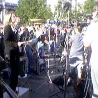 Journalists at Trafalgar Square