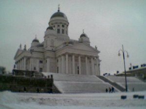 Helsinki in the snow