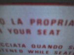 The back of the aircraft seat
