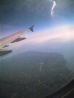 View of France from the plane