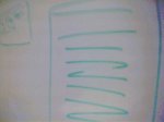 Green lines on a whiteboard during a work meeting